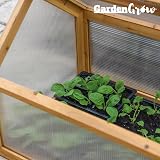 Garden Grow Wooden Outdoor Cold Frame Grow House Polycarbonate Shelter 90x48x50 view 7