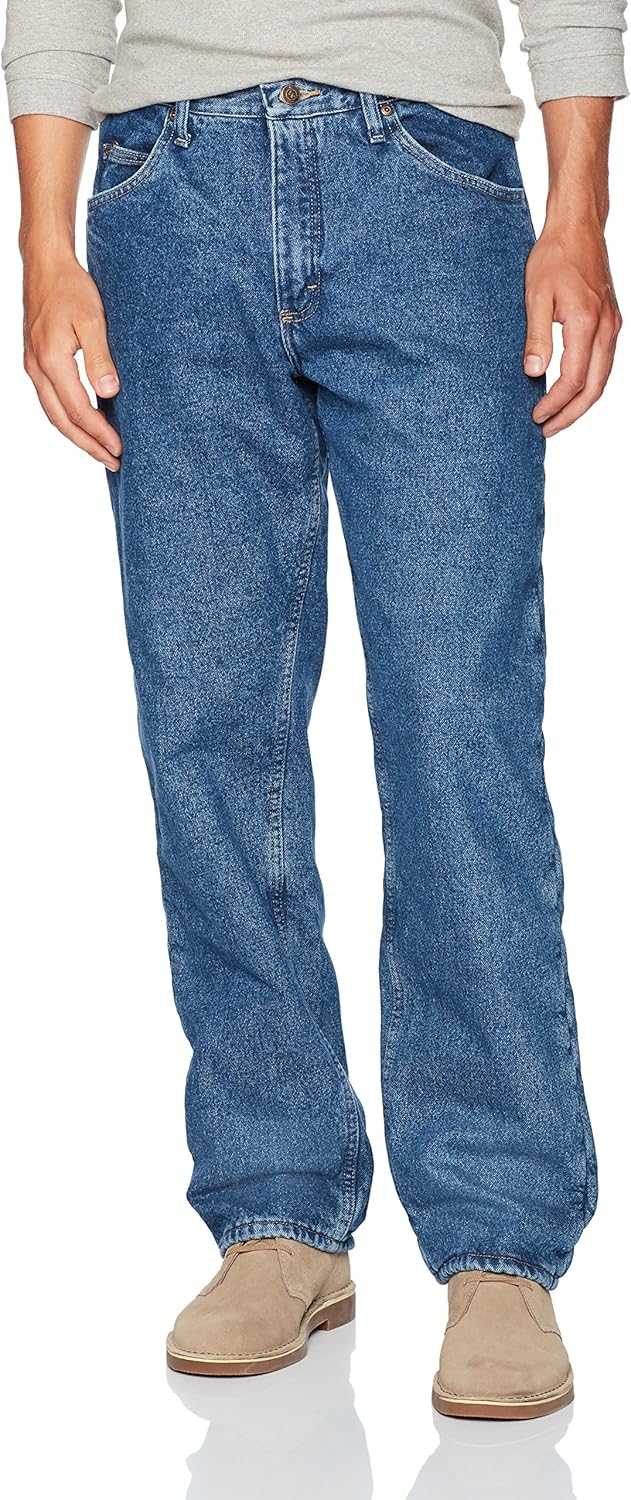 Wrangler Authentics Men's Fleece Lined 5 Pocket Pant at  Men’s Clothing store