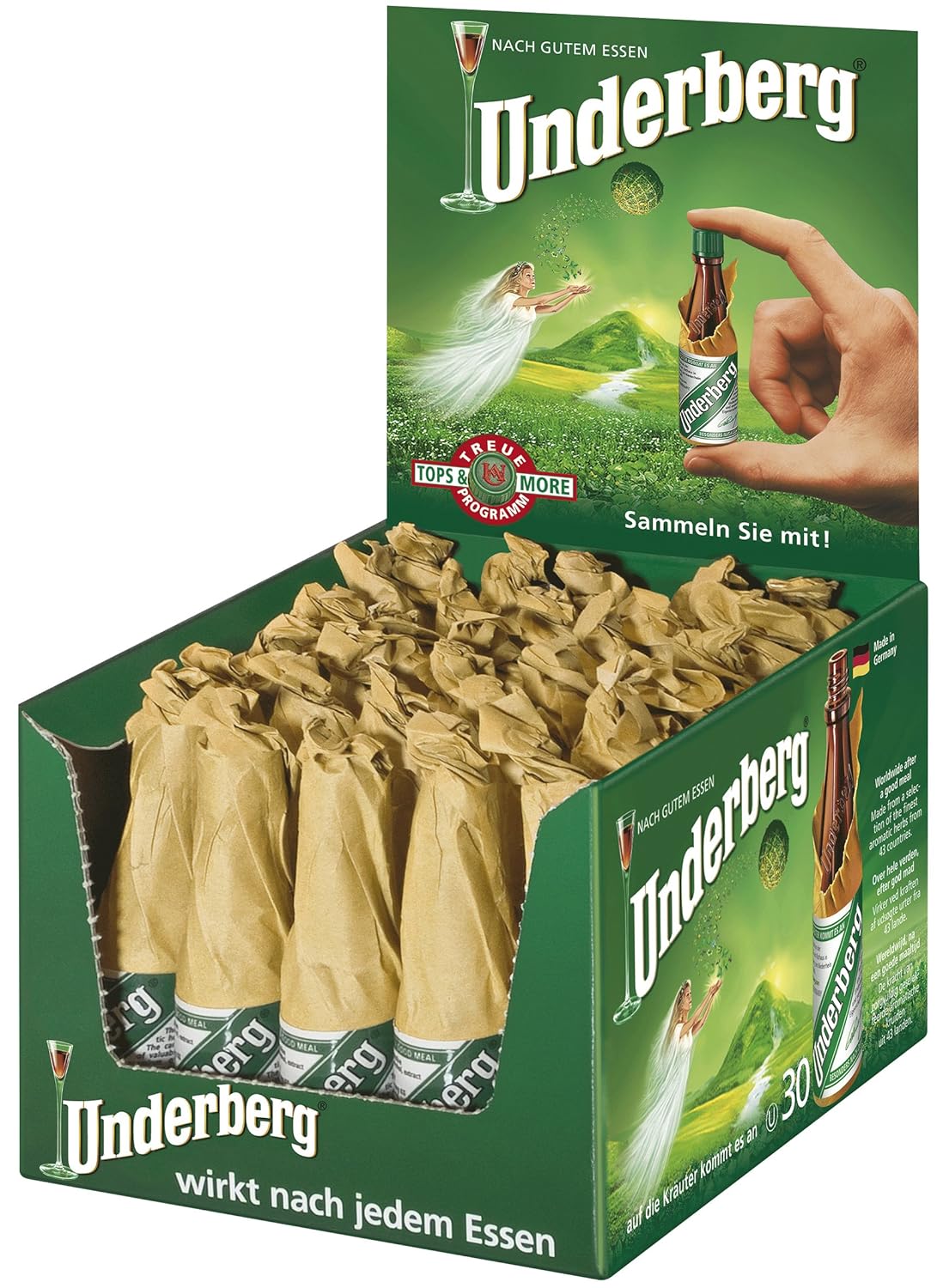 Underberg The Rheinberg Herbal Digestive Licor 30 Bottles Pack - 90 Unidades