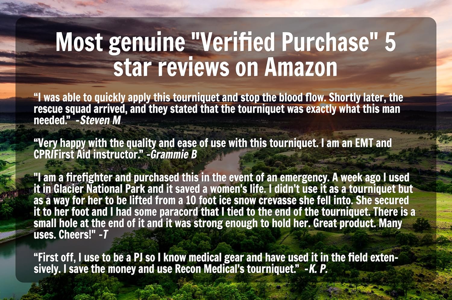 Recon Medical BLK-1PAK-FBA Tourniquet - (Black) Gen 3 Mil-Spec Kevlar Metal Windlass Aluminum First Aid Tactical Swat Medic Pre-Hospital Life Saving Hemorrhage Control Registration Card 1 Pack: Industrial & Scientific