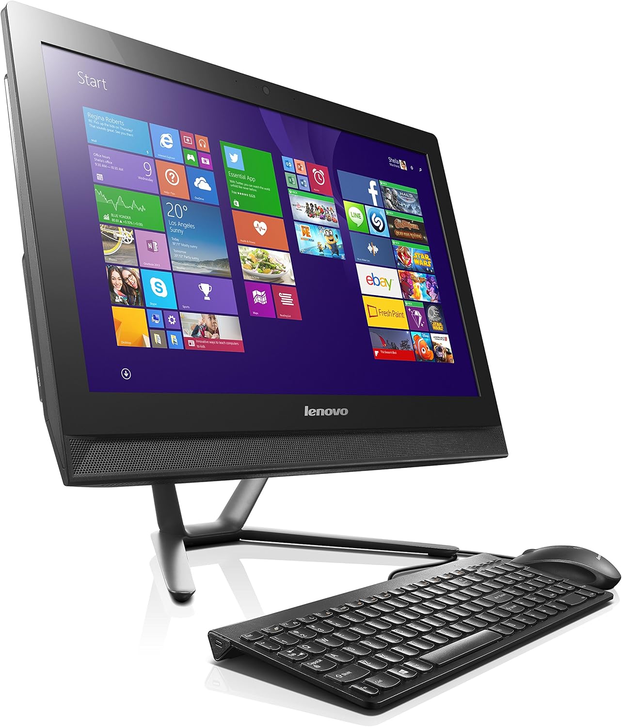 Lenovo C40-05 21.5-Inch All-in-One Desktop (F0B5000GU) Black (Discontinued by Manufacturer)