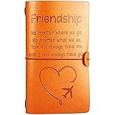 Friendship Journal Gift-Sister Gift-Long Distance Gift-Farewell Gift-Christmas Gift-Freind Gift-No Matter Where We Go-Refillable Travel Photo Diary Notebook-Always My Sister,Forever My Friend