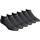 Eddie Bauer Men's Dura Dri Moisture Control Quarter and No Show Socks, 6 Pairs