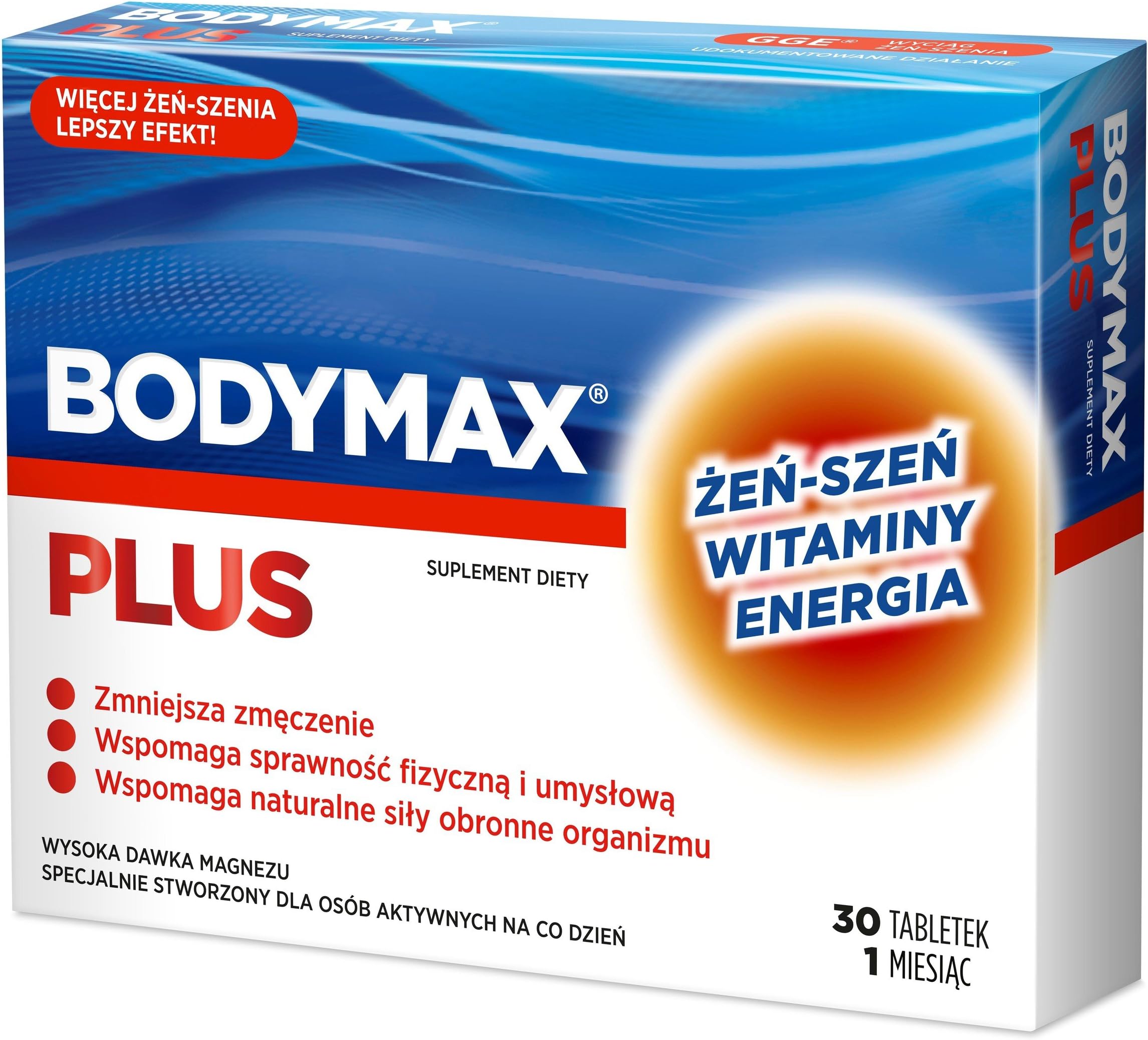 BODYMAX PLUS 30 tablets - recommend active people who: - lead busy lives - seek daily dose of energy, feeling tired, - they want to help their physical and mental - they want to strengthen your immunity, - seek daily ration of vitamins and minerals.