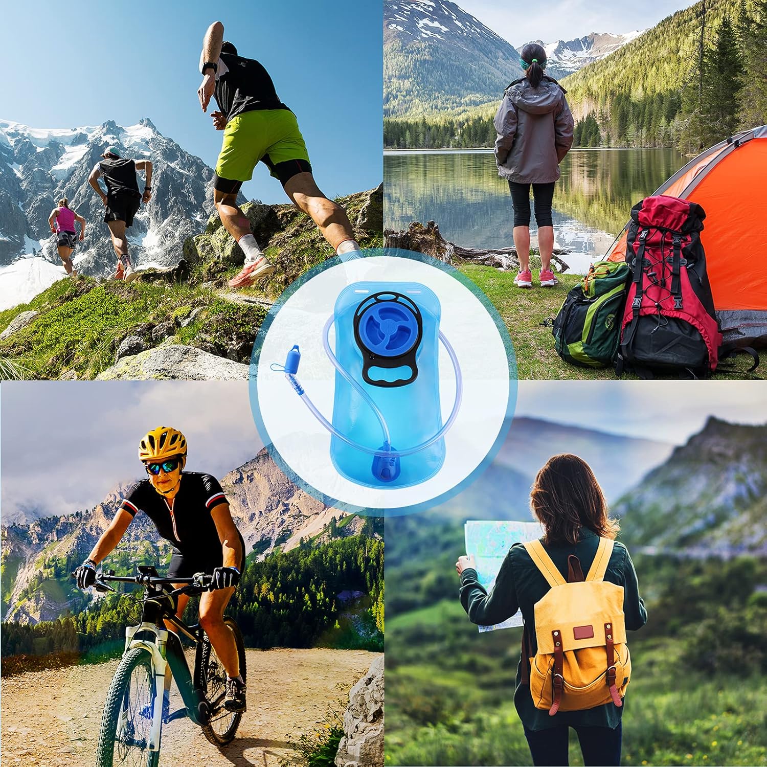 WILDMAX 2L Hydration Bladder Water Bladder Leak Proof Hydration Reservoir with Insulated TPU Tube, Water Reservoir Replacement for Backpacks for Outdoor Hiking Biking Climbing Cycling Running Walking : Sports & Outdoors
