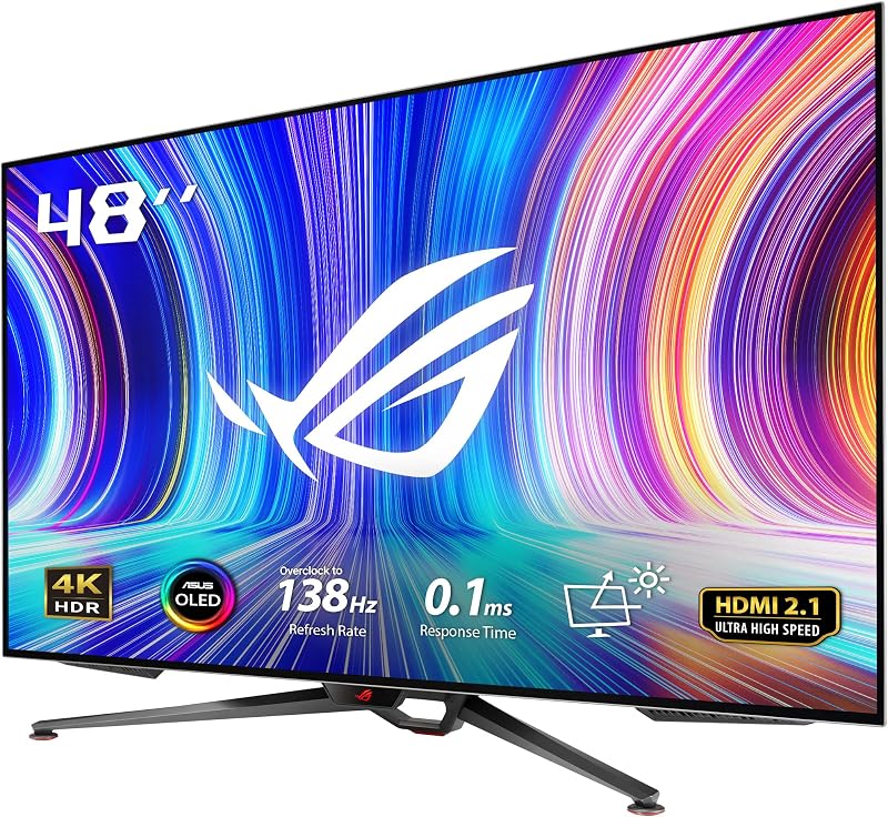 ASUS ROG Swift OLED PG48UQ 47.5in 4K 138Hz OLED Gaming Monitor G-SYNC HDMI 2.1
