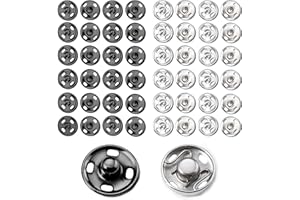 BEADNOVA Snaps Buttons for Sewing Button Press Sewing Tools Snap Fasteners Kit for Clothes (100 Sets, 2 Colors)