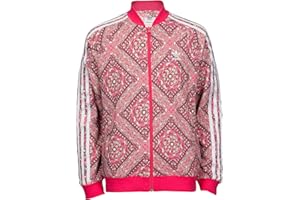 adidas Originals Kids Girl's Superstar Stained Glass Track Top (Little Kids/Big Kids) Multicolor/Real Pink MD (10-12 Big Kids)