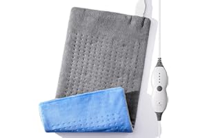ABYON Electric Heating Pad for Back Neck Shoulders and Cramps,Provide Deep Penetration Heat for Muscle Pain Relief,Auto Shut,Moist and Dry Heat Option，XL Heating Pad - 12" x 24"