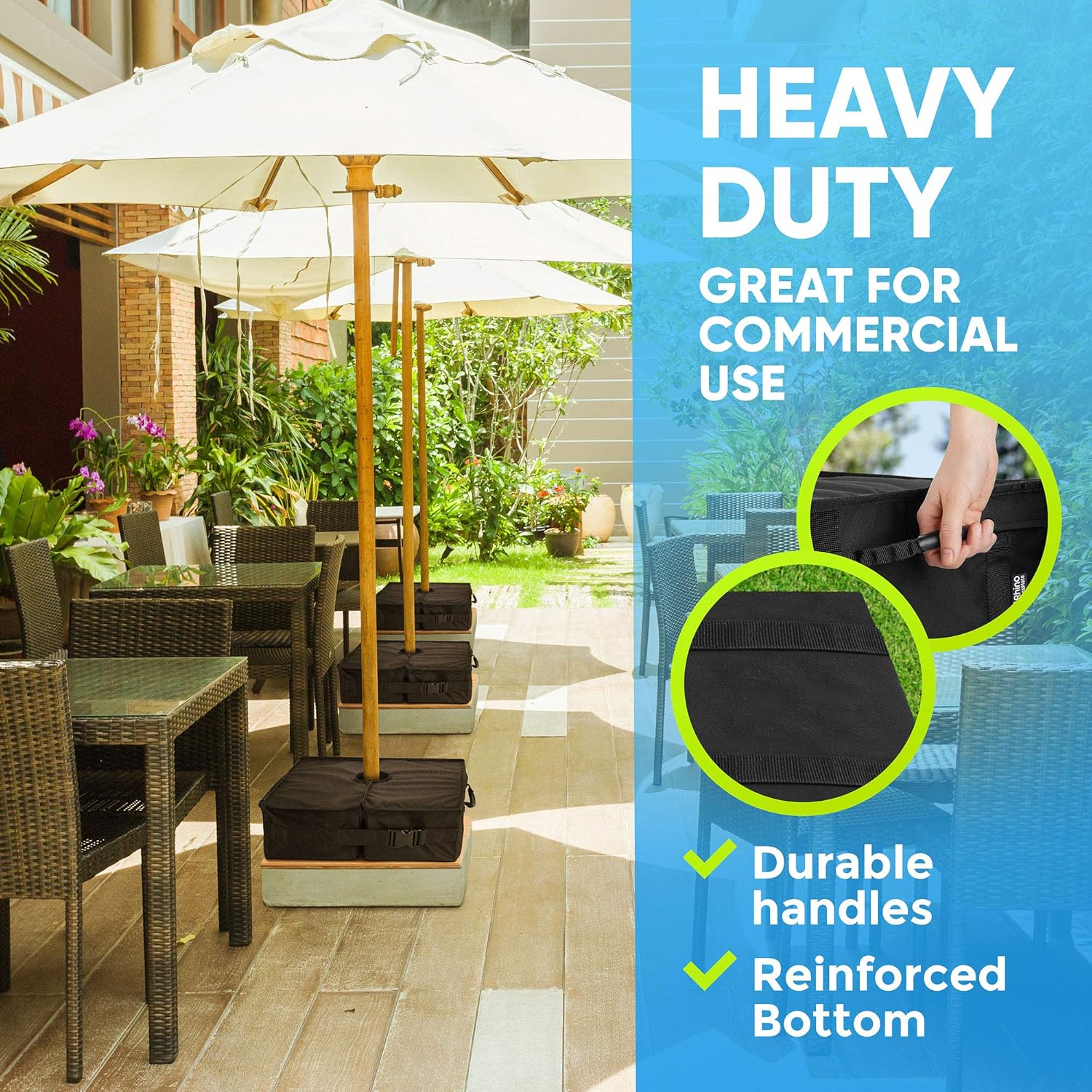 Cantilever Any Outdoor Patio Umbrella Stand Easy Set Up Black Rhino Slot Opening Umbrella Base Weight 18 Fits Any Offset Patio Furniture Accessories Umbrella Stands Bases