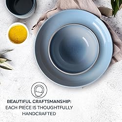 Corelle Stoneware Dinnerware Set, Handmade Reactive