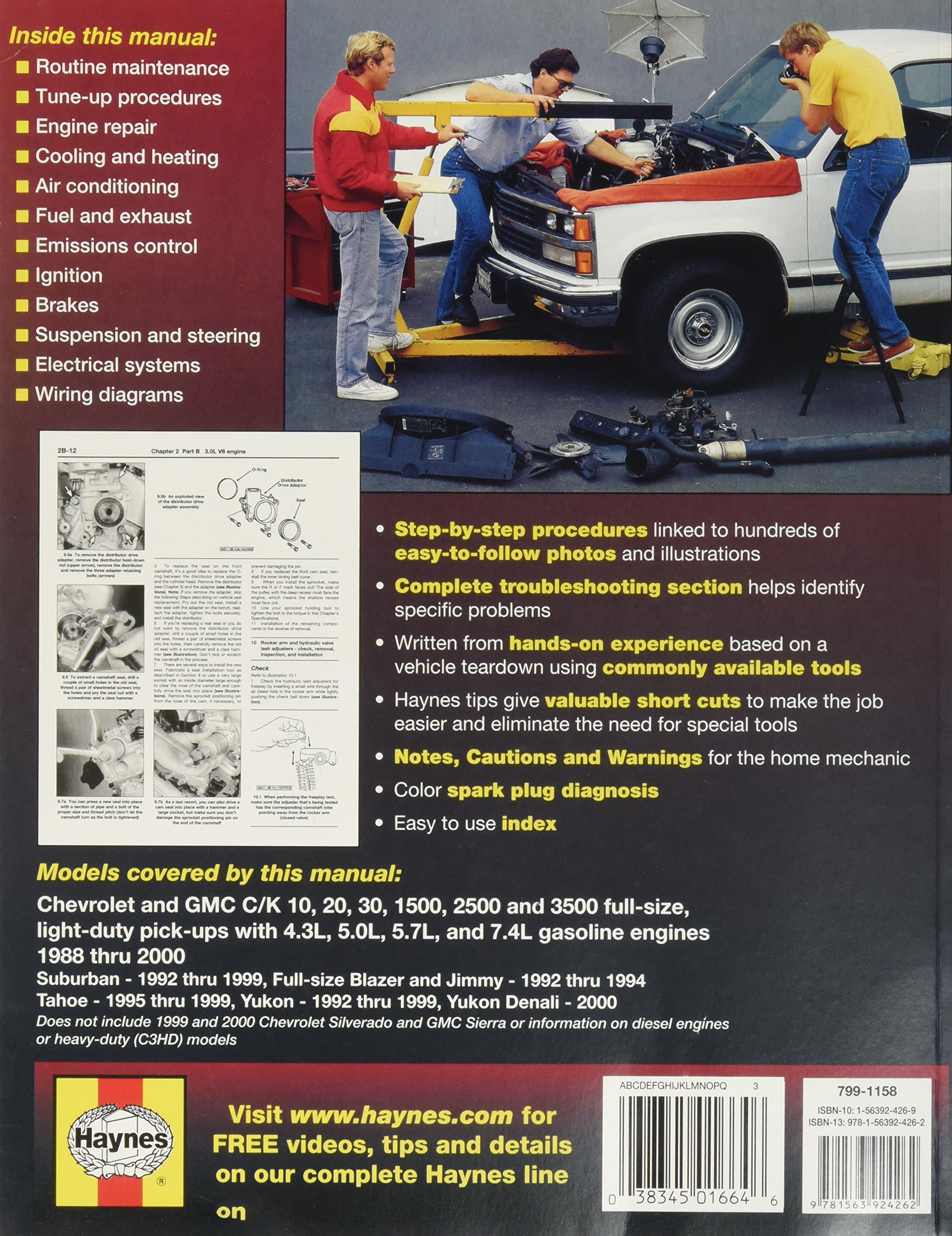 HAYNES REPAIR MANUAL for CHEVY PICK-UP NUMBER 24065 [Automotive]:  0038345016646: Amazon.com: Books