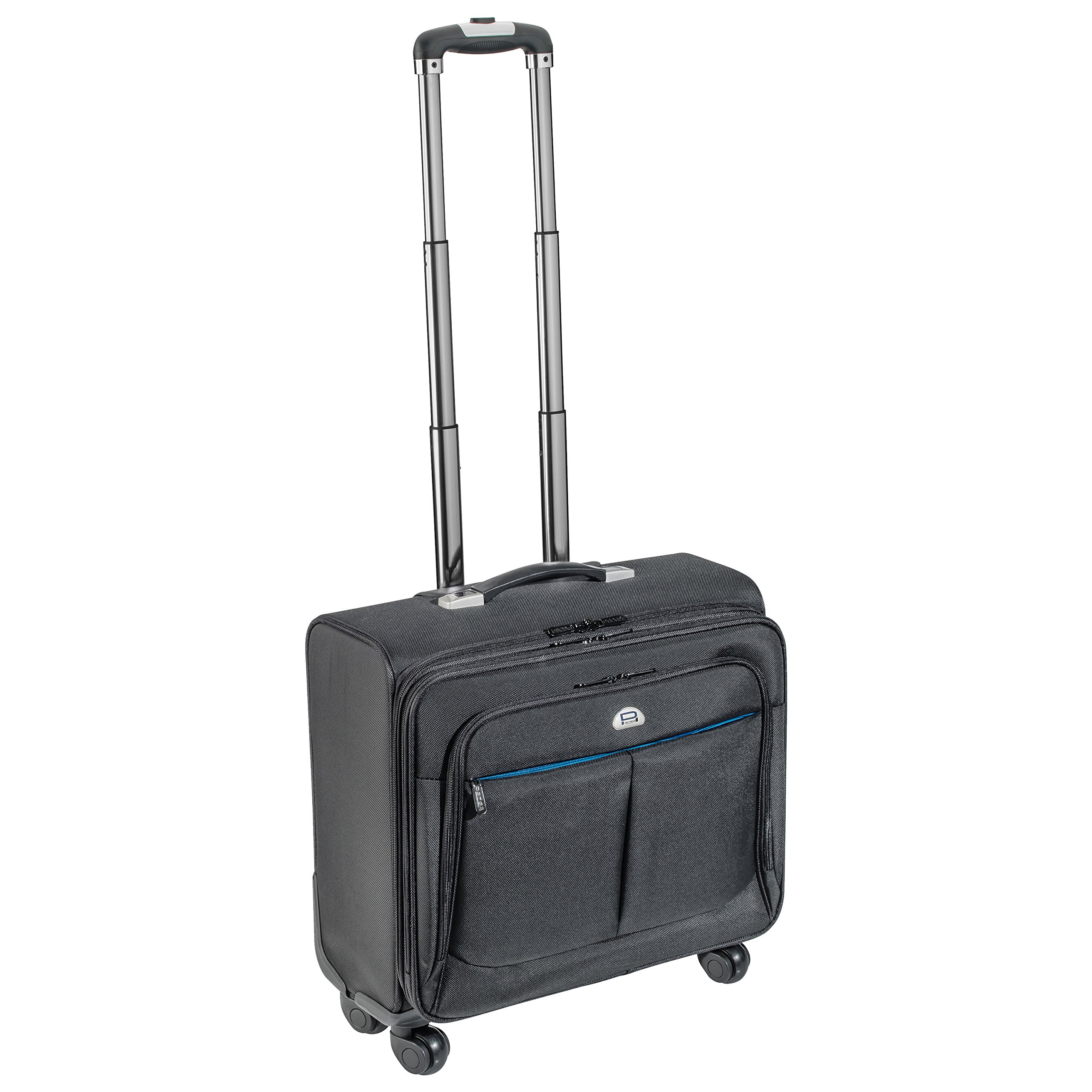 PEDEA business trolley "Premium" rolling case for laptops up to 17.3 inches (43.9 cm) with overnight compartment, black