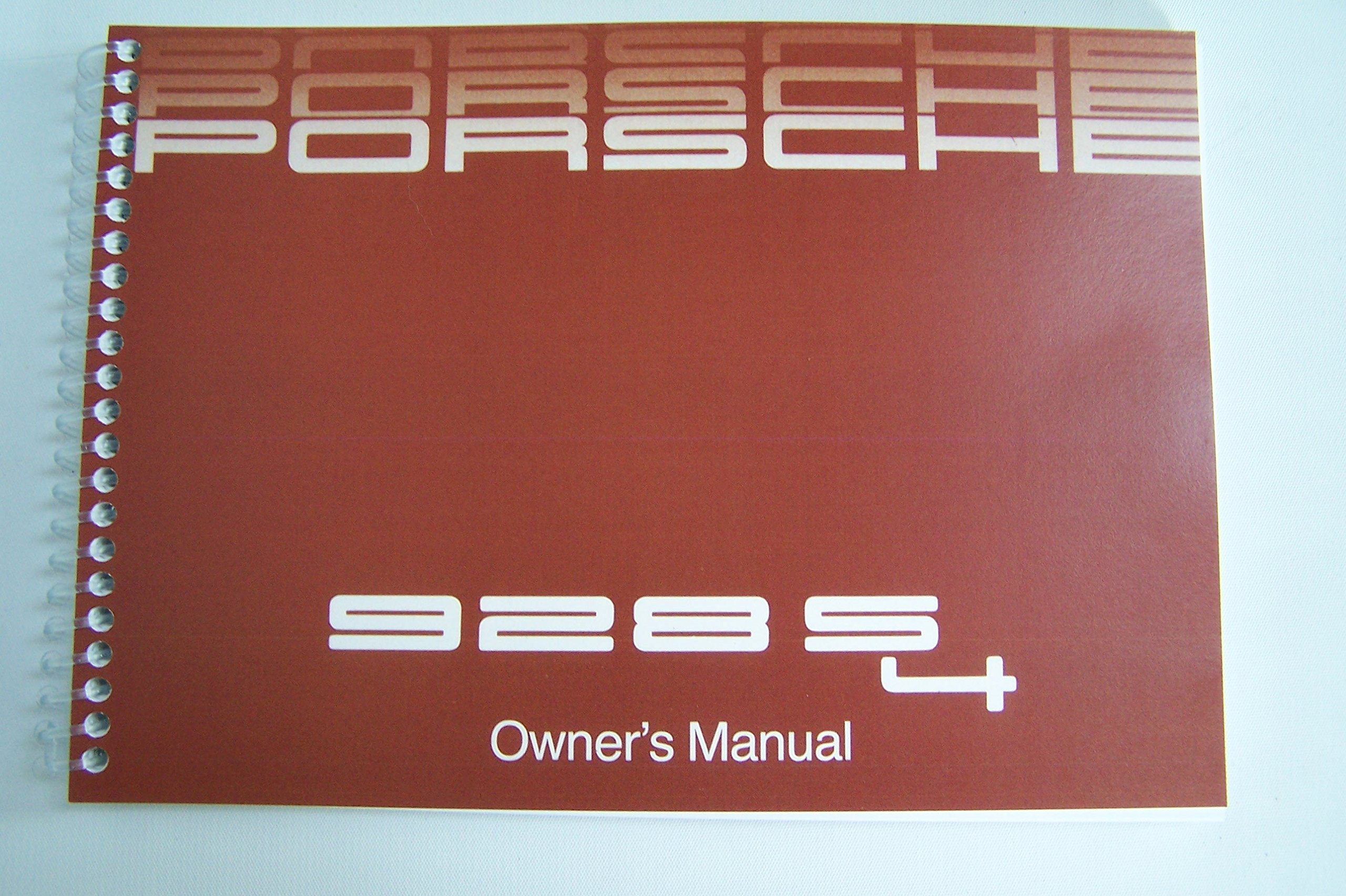 1988 porsche 928 s4 owners manual new factory reprint 928 s 4 Spiral-bound  – 1987