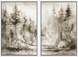 MUDECOR Framed Canvas Print Wall Art Pine Tree