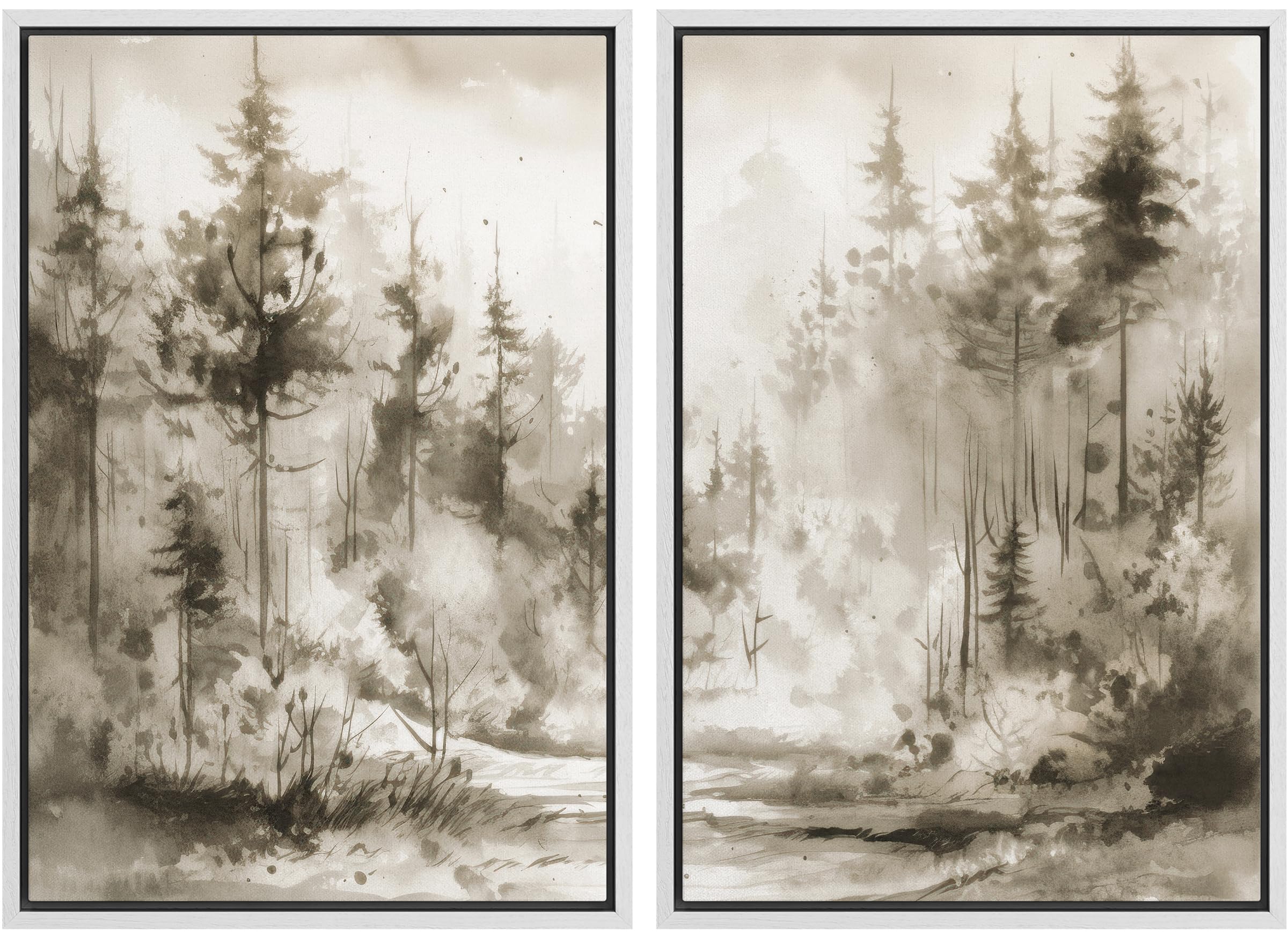 MUDECOR Framed Canvas Print Wall Art Pine Tree