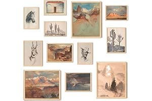 97 Decor Southwest Decor Western Wall Art - Vintage Western Decor for Home, Western Prints for Wall Decor, Rustic Southwestern Posters Cowboy Pictures, Boho Desert Ranch Decor for Bedroom (UNFRAMED)