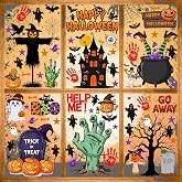Halloween Window Clings, Spooky Window Decorations | 145 PCS Halloween Window Clings With Pumpkin, Skull, Skeleton And Spider Designs For Windows, Glass Doors And Party Decor