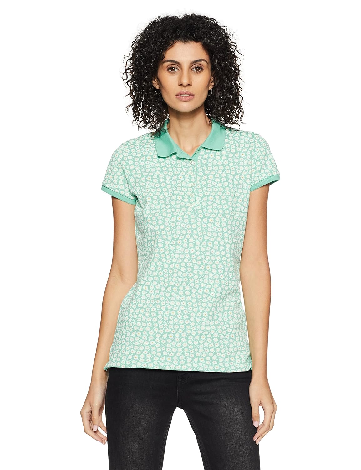 gap women's short sleeve printed polo