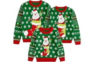 Simplee kids Family Matching Christmas Sweaters Xmas Print Ugly Funny Jumper Holiday Pullover Tops