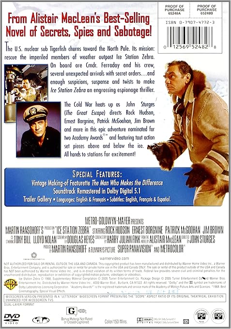 Ice Station Zebra Dvd Region 1 Us Import Ntsc Amazon Co Uk Alistair Maclean Dvd Blu Ray Ice Station Zebra Dvd Region 1 Us Import Ntsc Amazon Co Uk Alistair Maclean Dvd Blu Ray