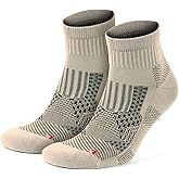 GoWith 2/4 Pairs Quarter Running Socks for Men & Women, Athletic Anti-Blister Cushioned Seamless Padded Ancle Socks