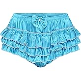 Satini Frilly Sissy Ruffled French Knickers Briefs Lingerie Silky Satin Underwear Panties