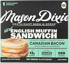 Mason Dixie Biscuit Co English Muffin Sandwich With Canadian Bacon, Egg & Cheese, 4.3 Oz