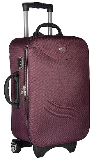 TREKKER Polyester Matty 62 Cm Purple Soft Sided Suitcases & Trolley Bag