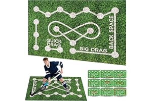 NELOMO Field Hockey Training Mat – 5ft×3ft Artificial Grass Pad | Stickhandling Zones & Realistic Turf for Home Drills – Idea