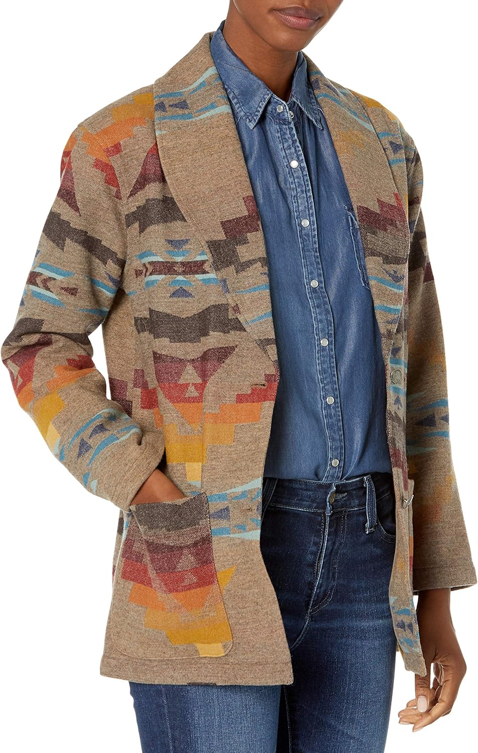 Pendleton Women's Wool Jacket Sport, Sierra Peak Jacquard, XS Amazon