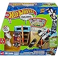 Hot Wheels Skate Stadium Playset Designed with Tony Hawk, 1 Exclusive Fingerboard & Pair of Skate Shoes, Plus Storage