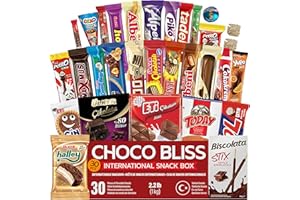 Eastanbul International Snack Box, 30 Chocolate Assortment Bars, Turkish Exotic Snacks, Assorted Candy Variety Pack of Foreig