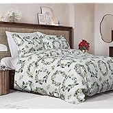 Christmas Duvet Cover Queen Size Set - Extra Soft Queen Duvet Cover with 2 Pillow Shams - Holiday Xmas Bedding w/ Zipper Closures & Ties - Comfy, Cozy, Breathable Bed Set - 90 x 90, Christmas Wreaths