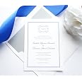 Amazon.com: Royal Blue Monogram Wedding Invitation- SAMPLE SET ...