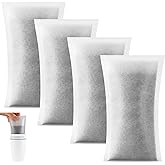 4 Pack Replacement Water Filters Compatible with Brita Refillable Filter, Triple Filtration Compatible with Brita Refillable Water Filtration System, Replaces 1,800 Plastic Bottles a Year