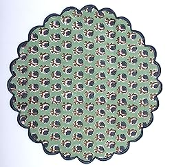 Ridhi Bo-ho Round Place Mat Double Layer Floral