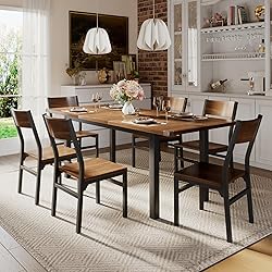 iPormis 7-Piece Dining Table Set with 6