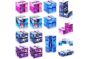 ZHANMAI Galaxy 30 Pcs Cubes Bulk Toys Gifts Space Astronaut Sensory Stress Anxiety Relief Cool Hand Mini Kill Time Cube Toys Party Favors Stuffers for ADHD Teens Adults, 5 Styles(Fresh Style)