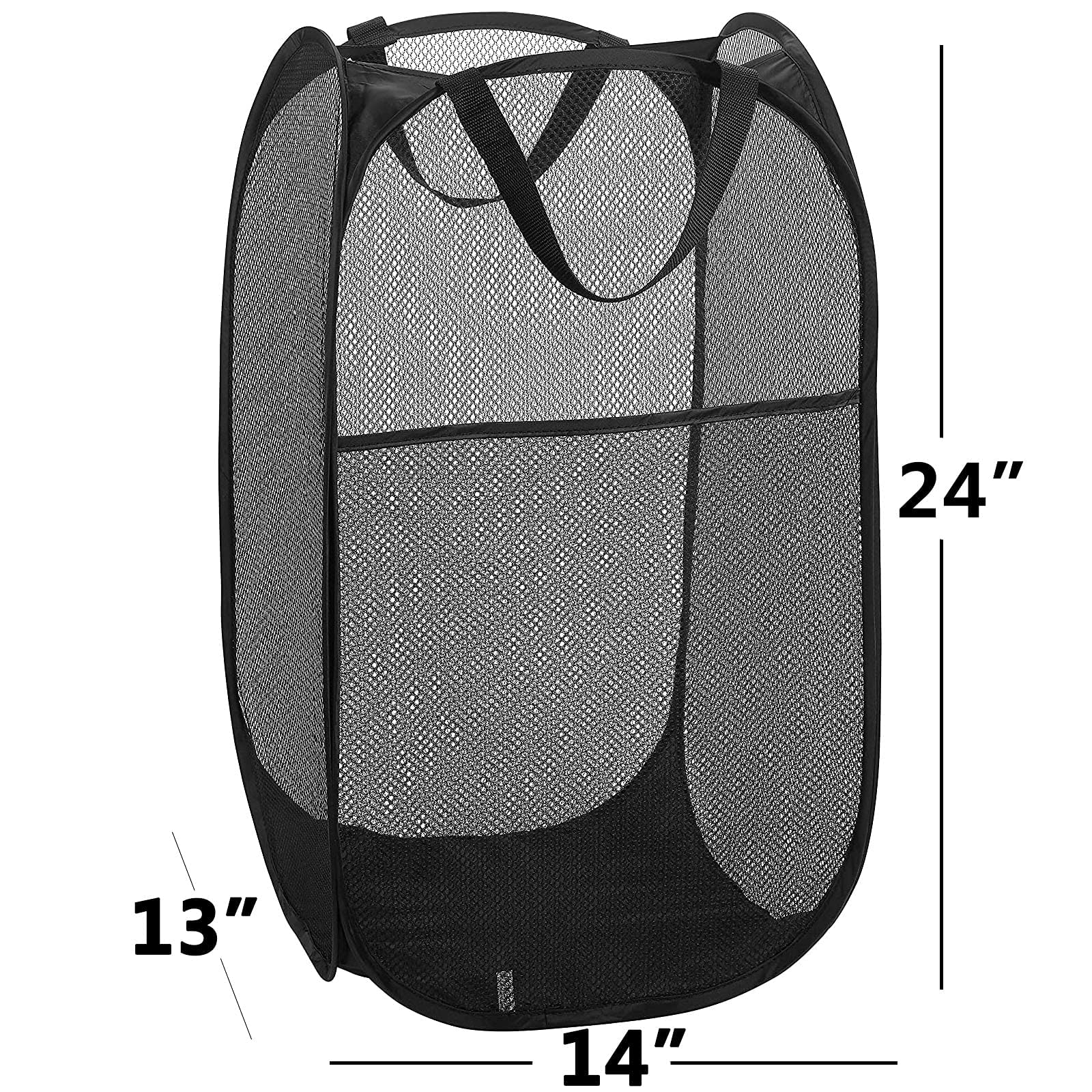 BENJUNC 2 Laundry Baskets, pop-up Laundry Baskets, Foldable mesh Laundry Baskets (Each with 2 Reinforced Handles)…, Blue