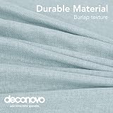 Deconovo Decorative Faux Linen Tablecloth 51x51in Light Blue Wipeable view 5