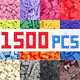 HIUME Building Bricks 1500 Pieces Compatible with Major Brands 12 Colors 14