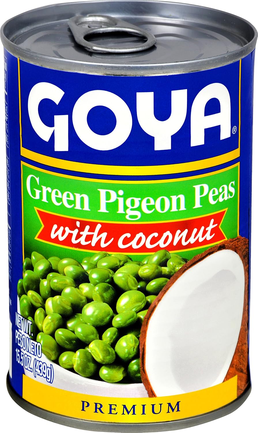 Goya Foods Green Pigeon Peas with Coconut, 16 Ounce Prime