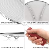 Zulay Large 29CM Frying Pan Splatter Screen - Stainless Steel Grease Guard view 4