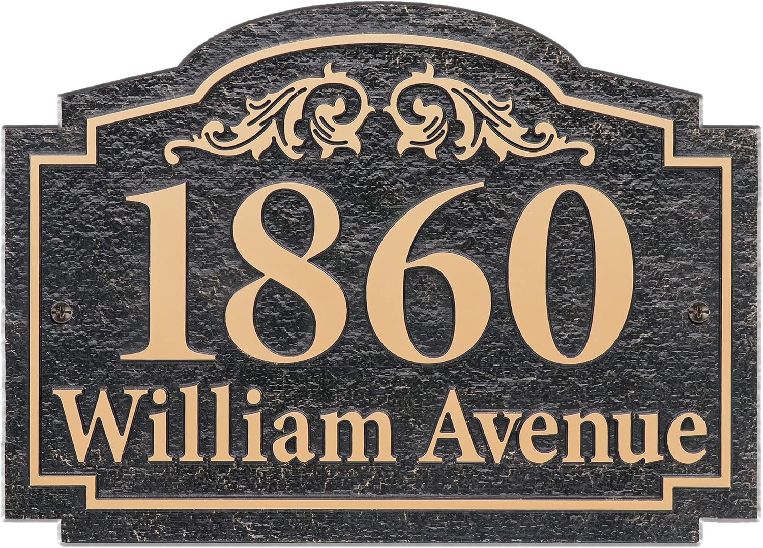 Plaques & Wall Art - Address Plaque - Handcrafted Carving Sign - Large House Number - Vintage Address Plaque - 10