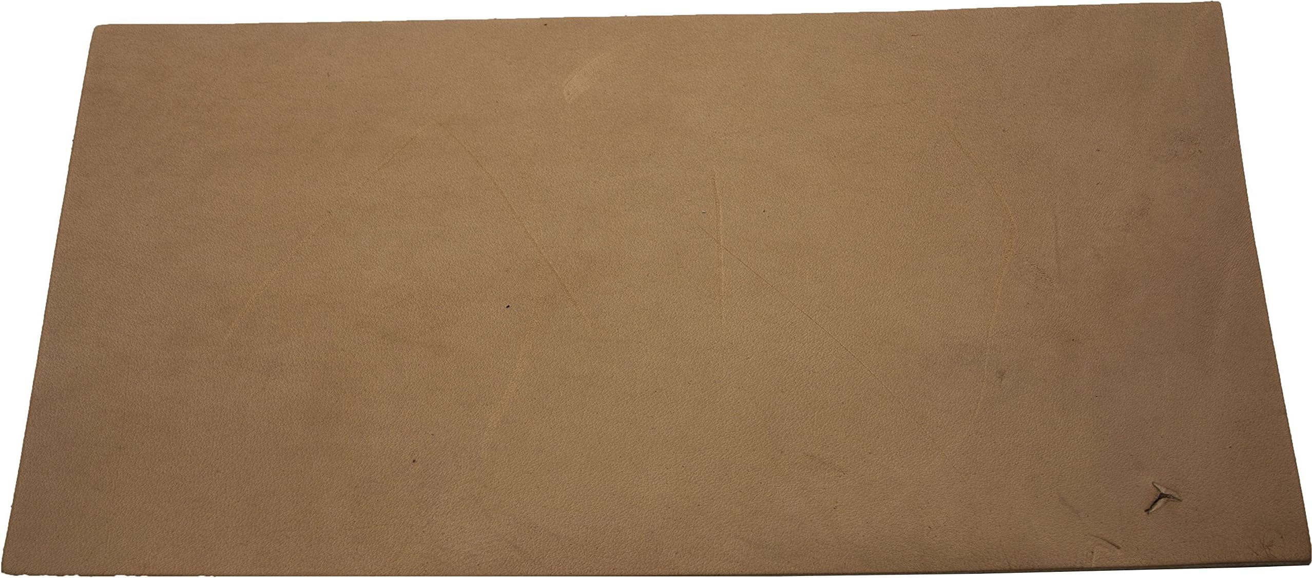 Springfield Leather Company #2 Pre-Cut Hermann Oak Vegetabe Tan Cowhide Leather Tooling Pieces (6"x12", 7/8oz)