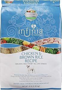 Infinia | Chicken and Brown Rice Dog Food | Nutritionally Complete - 30 Pound (30 lb.) Bag