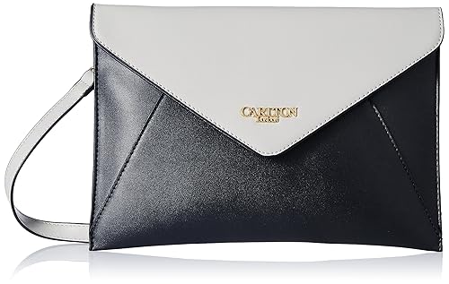 Carlton London Womens Clutch with Pouch (BLK-GREY)