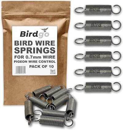 Birdgo 10x Stainless Steel Springs for Bird Post Wire Ledge Control Tension