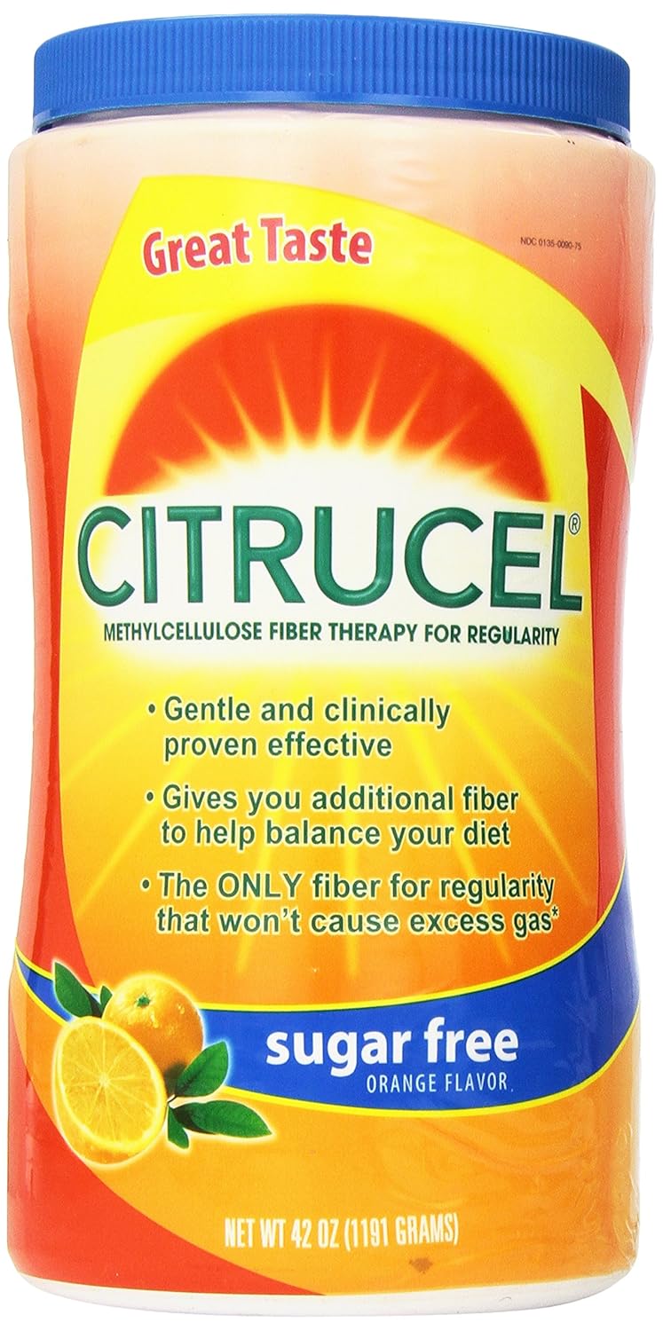 Amazon Com Citrucel Methylcellulose Fiber Therapy For Regularity With Smartfiber Sugar Free Orange Flavor 42oz 1191g Grocery Gourmet Food